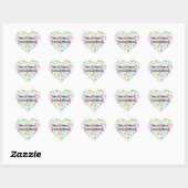Sticker Cœur Plate-forme Pastel Hearts Design (Feuille)