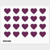 Sticker Cœur Plum (couleur solide) (Feuille)