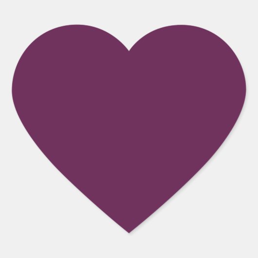Sticker Cœur Plum (couleur solide) (Devant)