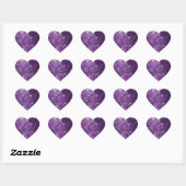 Sticker Cœur Plum parties scintillant violet (Feuille)