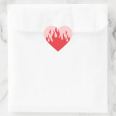 Sticker Cœur Plus chaud que jamais Flaming (Sac)