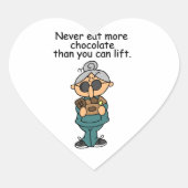 Sticker Cœur Plus d'Humours au chocolat (Devant)