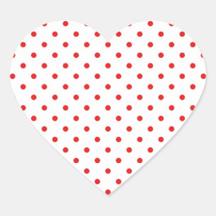 Sticker Cœur Pointe blanc et rouge