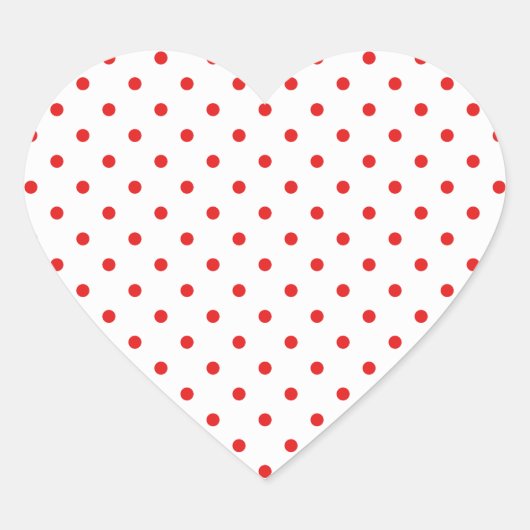 Sticker Cœur Pointe blanc et rouge (Devant)