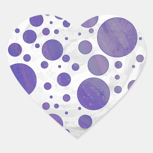 Sticker Cœur Pointe Polka Smear Blueberry (Devant)
