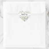 Sticker Cœur Points Confetti Noir Or merci (Sac)