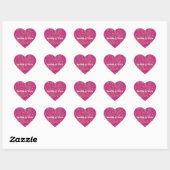 Sticker Cœur Points de confettis scintillants dorés roses (Feuille)