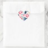 Sticker Cœur Points et bandes 10 (Sac)