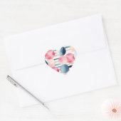 Sticker Cœur Points et bandes 10 (Enveloppe)