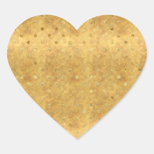 Sticker Cœur Points Gold Chic (Devant)