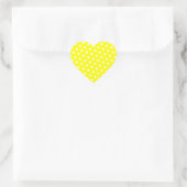 Sticker Cœur Points jaune et blanc (Sac)