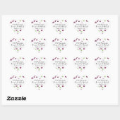 Sticker Cœur Points, Motif à points, Points, Anniversaire (Feuille)