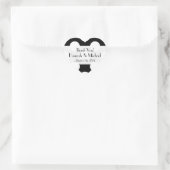 Sticker Cœur Points noirs et blancs, Point, Mariage (Sac)