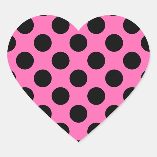 Sticker Cœur Points roses chauds (Devant)