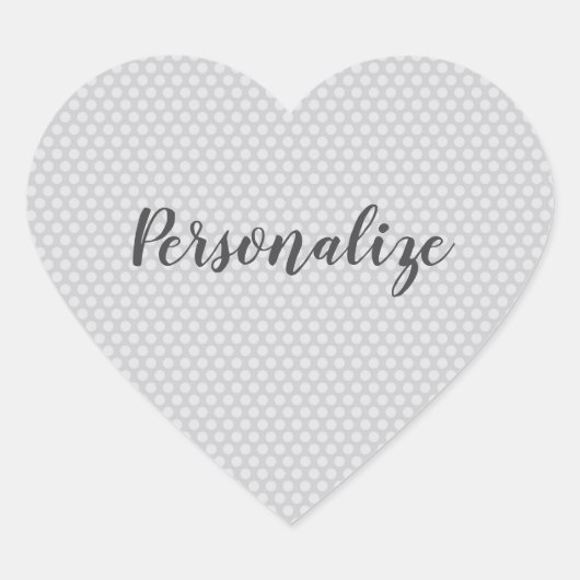 Sticker Cœur Pois gris (Devant)
