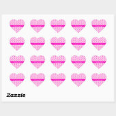 Sticker Cœur Pois rose (Feuille)