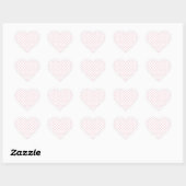 Sticker Cœur Pois - Rose sur blanc (Feuille)