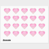 Sticker Cœur Pois roses heureux anniversaire V2 (Feuille)
