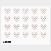 Sticker Cœur Pois roses, Motif à points Polka, points, Sweet 16 (Feuille)