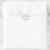 Sticker Cœur Pois roses, Motif Polka Dot, Anniversaire (Sac)
