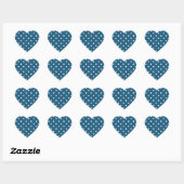 Sticker Cœur Pois turquoises (Feuille)