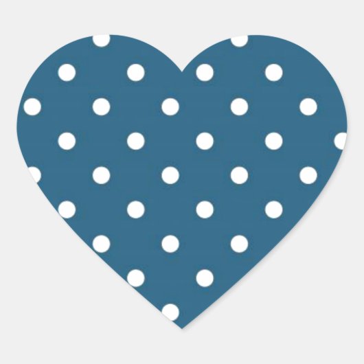 Sticker Cœur Pois turquoises (Devant)