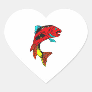 Sticker Cœur Poisson