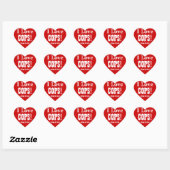Sticker Cœur Police chrétienne (Feuille)
