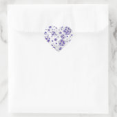 Sticker Cœur Polka blanc et violet dalmate (Sac)
