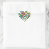 Sticker Cœur POLKA DOT HEN, COUPS DE POULET, Feuille (Sac)