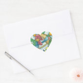 Sticker Cœur POLKA DOT HEN, COUPS DE POULET, Feuille (Enveloppe)