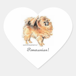 Sticker Cœur Poméranien !
