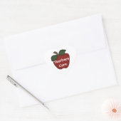 Sticker Coeur Pomme Rouge Soins (Enveloppe)