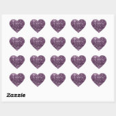 Sticker Cœur Pomme violette Parties scintillant de prune Glam M (Feuille)
