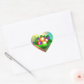 Sticker Cœur Pommes dans Vase (Enveloppe)