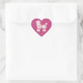 Sticker Cœur Poodle rose (Sac)