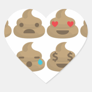 Sticker Cœur poop emojis