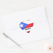 Sticker Cœur Porto Rico - Coeur du drapeau (Enveloppe)