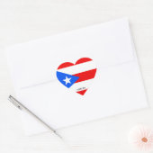 Sticker Cœur Porto Rico Drapeau splendide patriotique (Enveloppe)