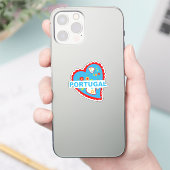 Sticker Coeur portugais joyeux (Téléphone)