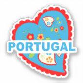 Sticker Coeur portugais joyeux (Recto)