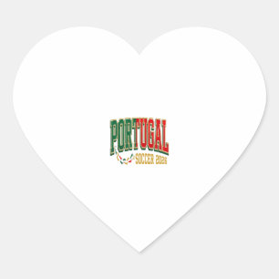Sticker Cœur Portugal Football 2026 Football Gras Pays Typograp