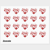 Sticker Cœur Poster One Love (Feuille)