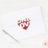 Sticker Cœur Poster One Love (Enveloppe)