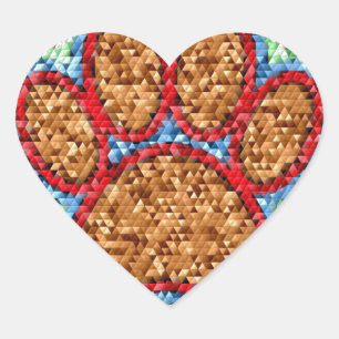 Sticker Cœur Pot de chien basse