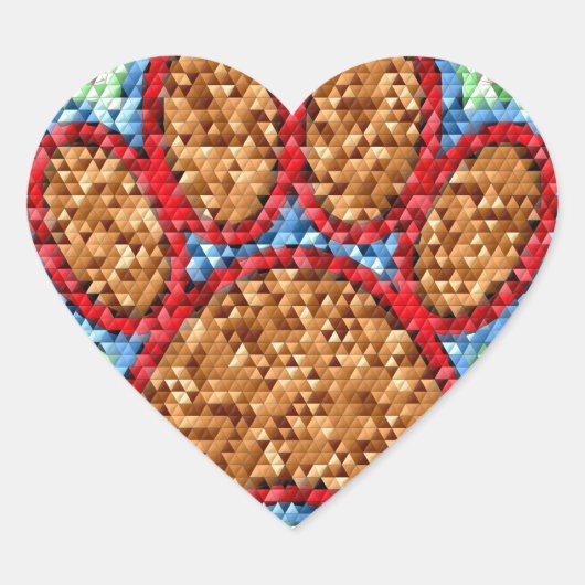 Sticker Cœur Pot de chien basse (Devant)