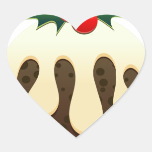 Sticker Cœur pouding de noël