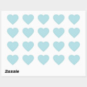Sticker Cœur Poudre bleu solide (Feuille)