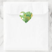 Sticker Cœur poulpe verte (Sac)