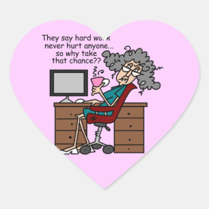 Sticker Cœur Pourquoi humour de dur labeur d'occasion